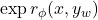\exp r_\phi(x, y_w)