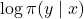 \log \pi(y \mid x)