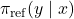 \pi_{\text{ref}}(y \mid x)