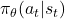 \pi_{\theta}(a_t | s_t)
