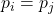 p_i = p_j