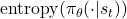 \text{entropy}(\pi_{\theta}(\cdot | s_t))