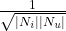 \frac{1}{\sqrt{|N_i||N_u|}}